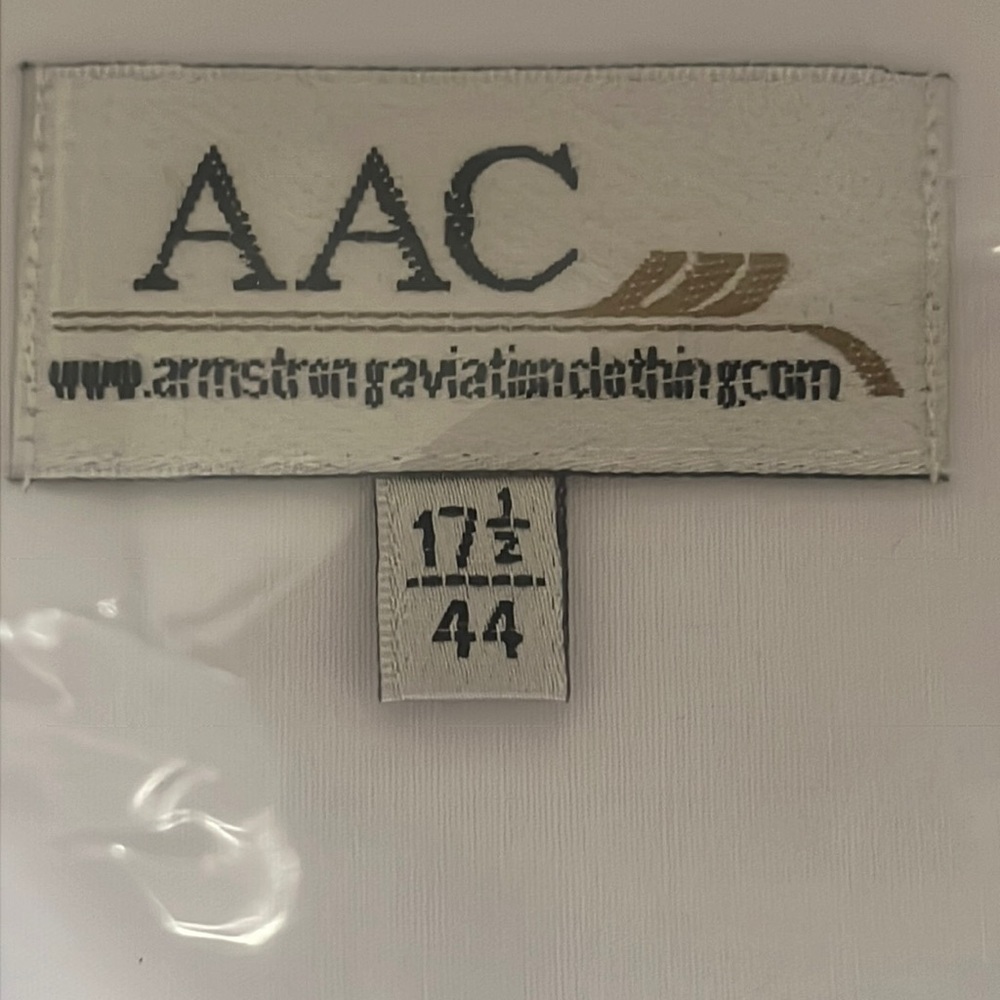 ARMSTRONG AVIATION SHIRT SIZE 17.1/2 NEW IN BAG - Picture 2 of 4